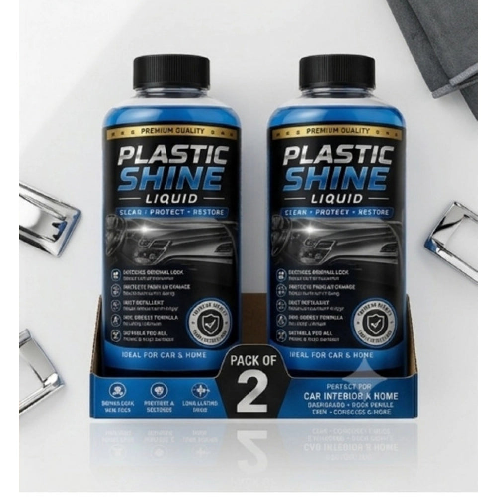 Amfyn Pack of 2 Plastic Shine Liquid Bottles 100 ML