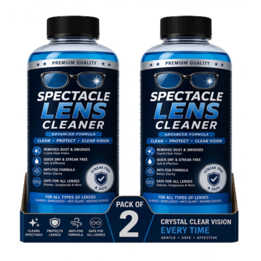 Amfyn Pack of 2 Spectacle Lens Cleaner Liquid Bottles 100 ML