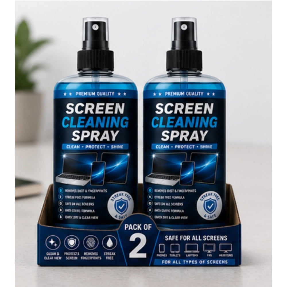Amfyn Pack of 2 Screen Cleaning Liquid Spray Bottles 100 ML