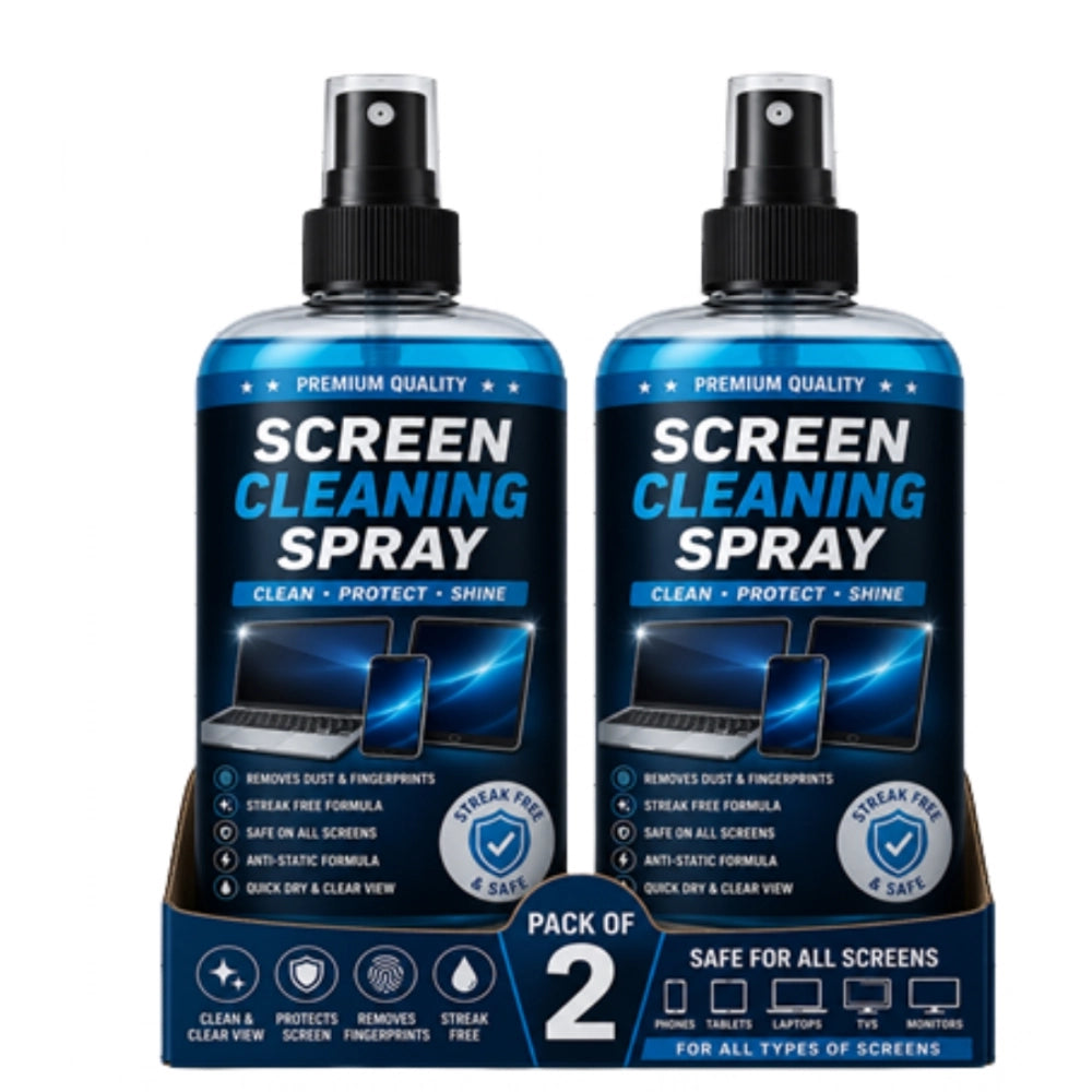 Amfyn Pack of 2 Screen Cleaning Liquid Spray Bottles 100 ML