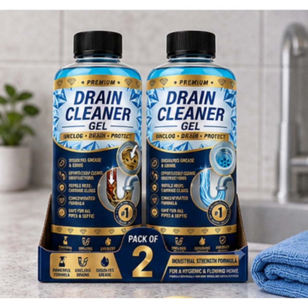 Amfyn Pack of 2 Drain Cleaner Gel Bottles 100 ML