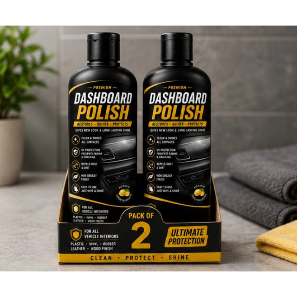 Amfyn Pack of 2 Dashboard Polish Liquid Flip Top Cap Bottles 100 ML