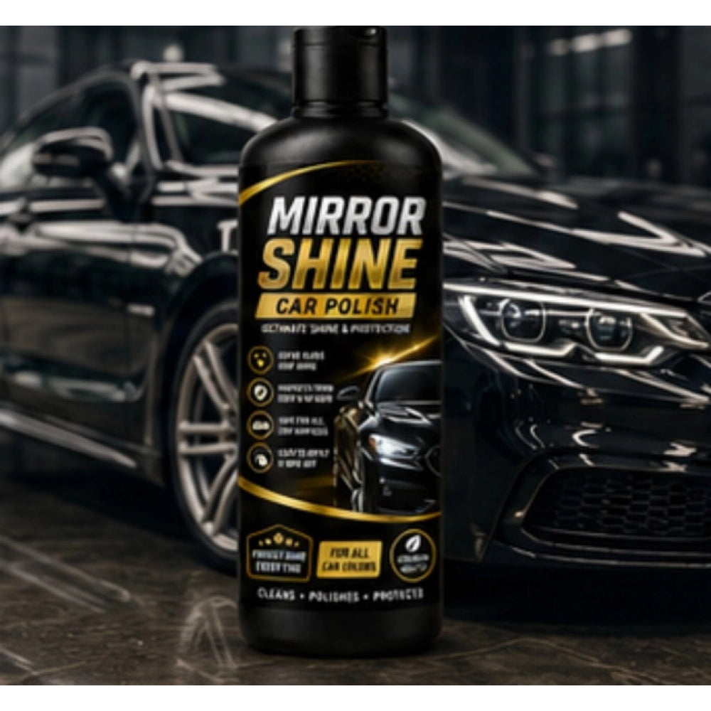Amfyn Pack of 2 Mirror Shine Car Polish Liquid Flip Top Cap Bottles 100 ML