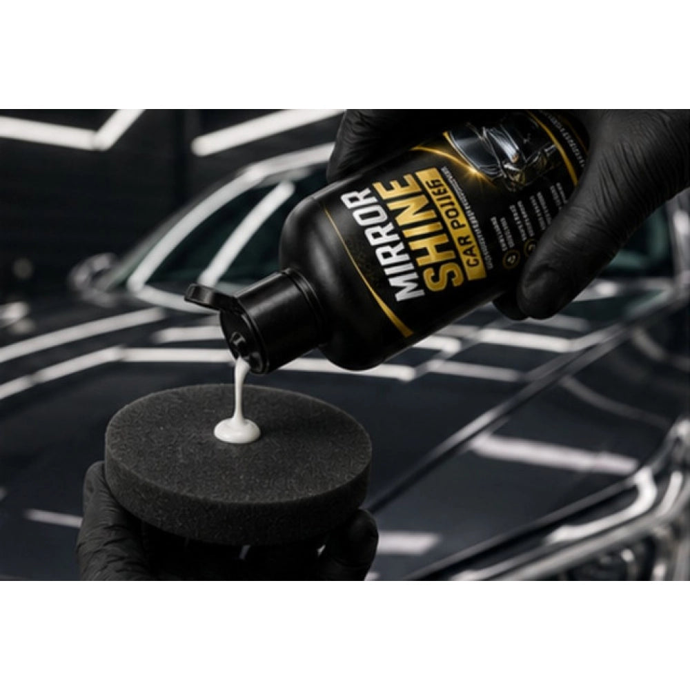 Amfyn Pack of 2 Mirror Shine Car Polish Liquid Flip Top Cap Bottles 100 ML