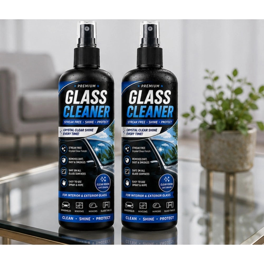Amfyn Pack of 2 Glass Cleaner Liquid Spray Bottles 100 ML