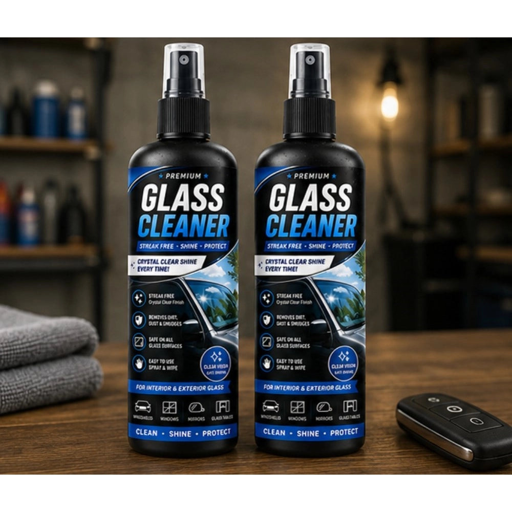 Amfyn Pack of 2 Glass Cleaner Liquid Spray Bottles 100 ML