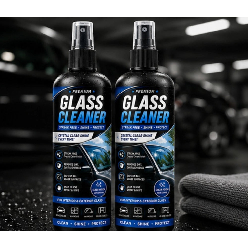 Amfyn Pack of 2 Glass Cleaner Liquid Spray Bottles 100 ML