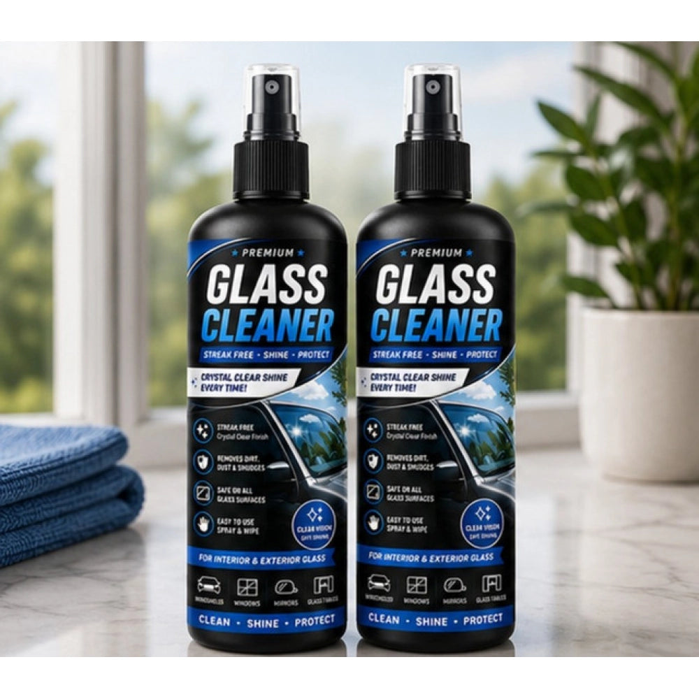 Amfyn Pack of 2 Glass Cleaner Liquid Spray Bottles 100 ML