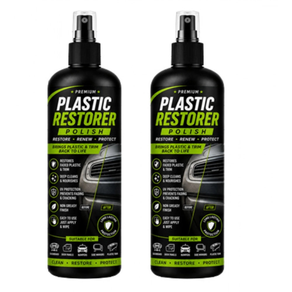 Amfyn Pack of 2 Plastic Restorer Polish Liquid Spray Bottles 100 ML