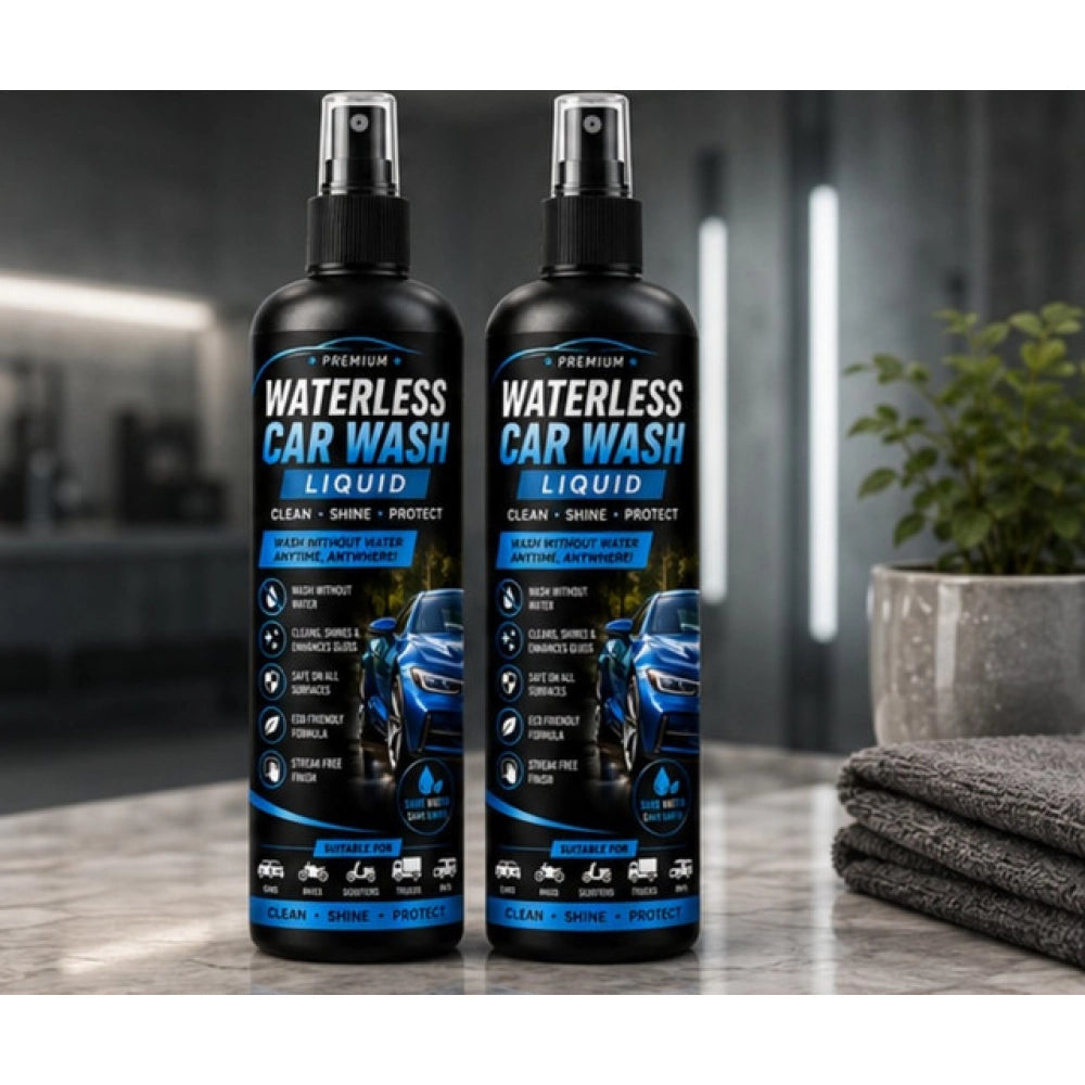Amfyn Pack of 2 Waterless Car Wash Liquid Spray Bottles 100 ML