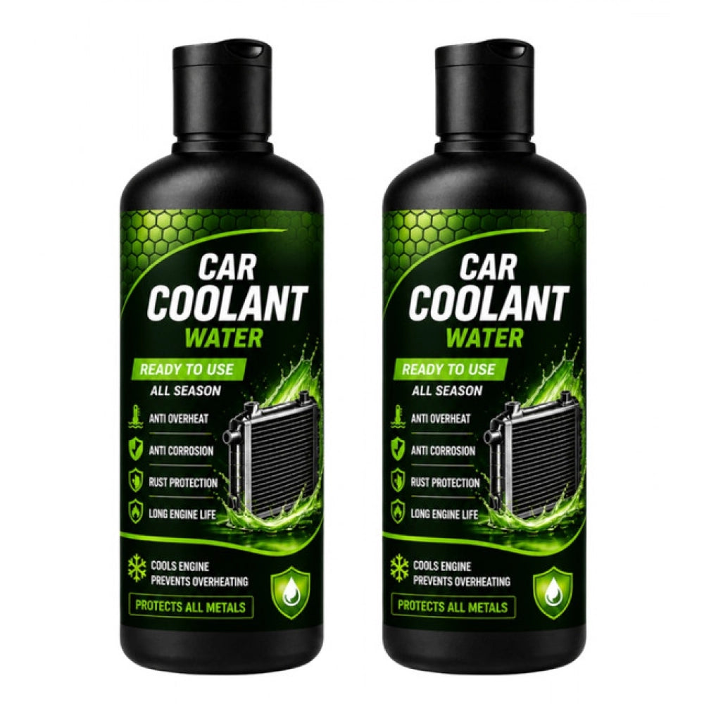 Amfyn Pack of 2 Car Coolant Water Liquid Flip Top Cap Bottles 100 ML