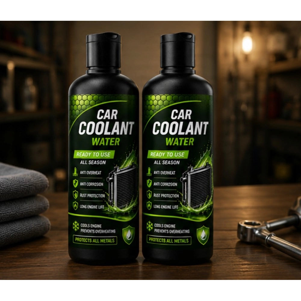 Amfyn Pack of 2 Car Coolant Water Liquid Flip Top Cap Bottles 100 ML