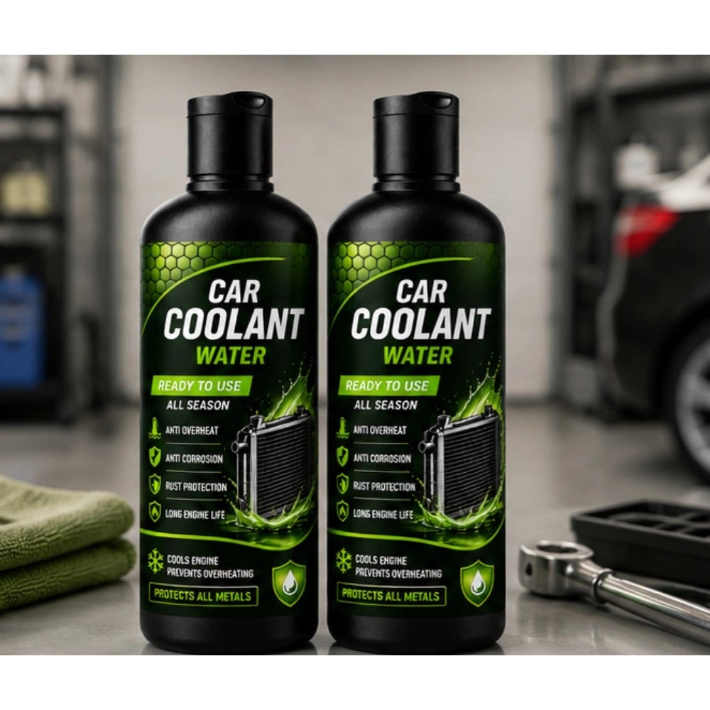 Amfyn Pack of 2 Car Coolant Water Liquid Flip Top Cap Bottles 100 ML