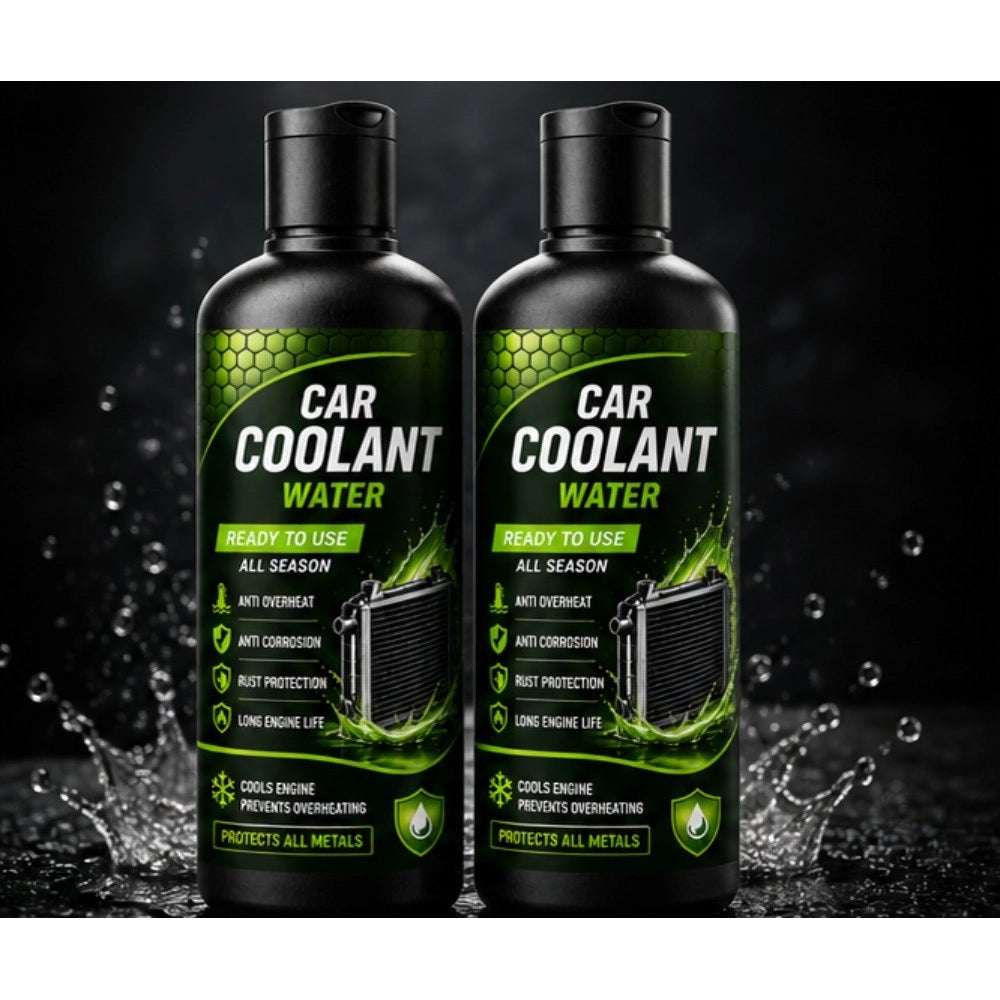 Amfyn Pack of 2 Car Coolant Water Liquid Flip Top Cap Bottles 100 ML