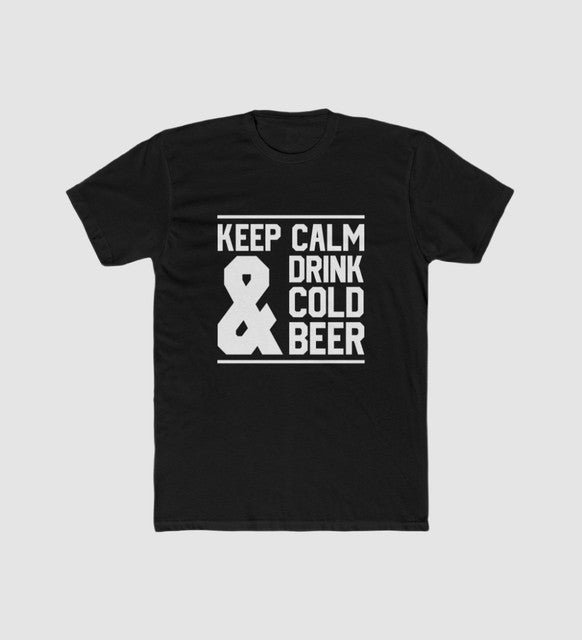 Generic Men's Polyester Printed Round Neck Short Sleeve T-Shirt (Black)