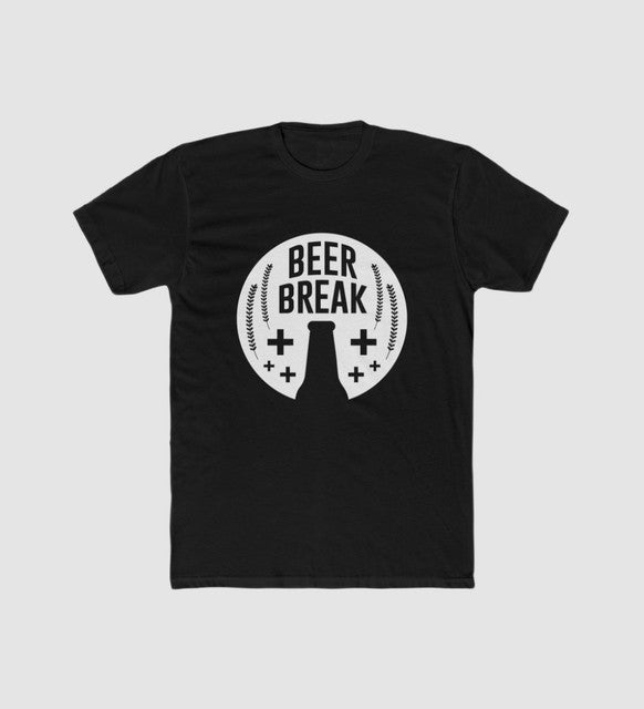 Generic Men's Polyester Printed Round Neck Short Sleeve T-Shirt (Black)