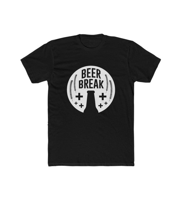 Generic Men's Polyester Printed Round Neck Short Sleeve T-Shirt (Black)