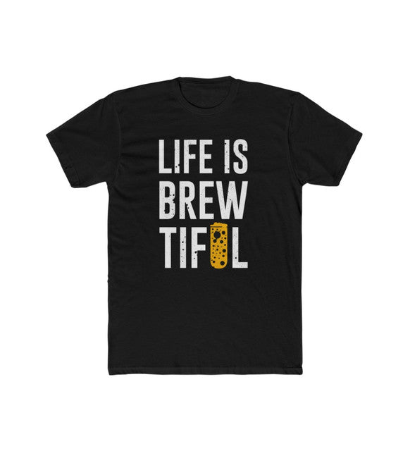 Generic Men's Polyester Printed Round Neck Short Sleeve T-Shirt (Black)