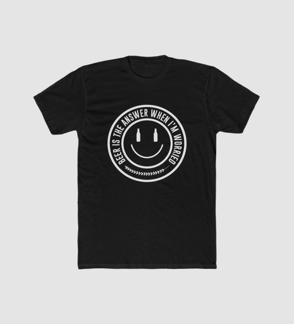 Generic Men's Polyester Printed Round Neck Short Sleeve T-Shirt (Black)