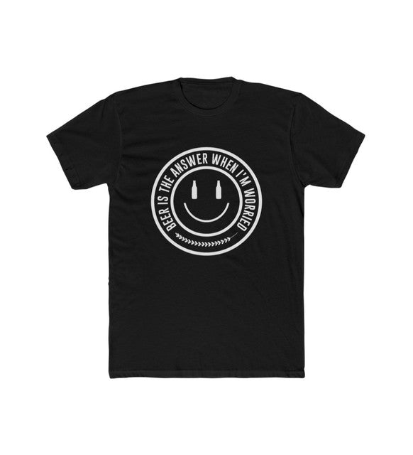 Generic Men's Polyester Printed Round Neck Short Sleeve T-Shirt (Black)