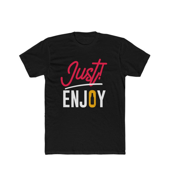 Generic Men's Polyester Printed Round Neck Short Sleeve T-Shirt (Black)