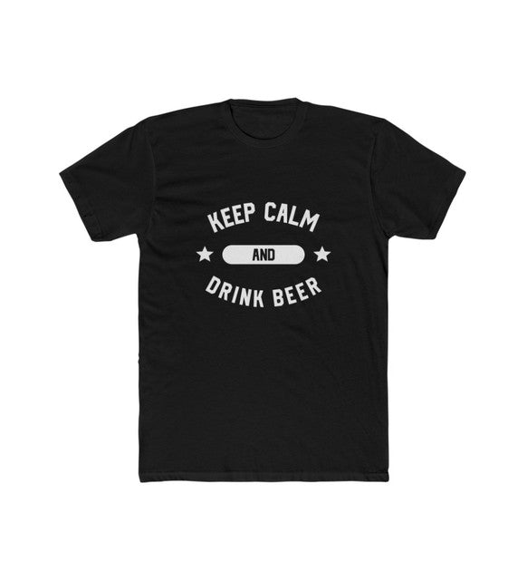 Generic Men's Polyester Printed Round Neck Short Sleeve T-Shirt (Black)