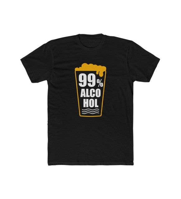 Amfyn Men's Polyester Printed Round Neck Short Sleeve T-Shirt (Black)