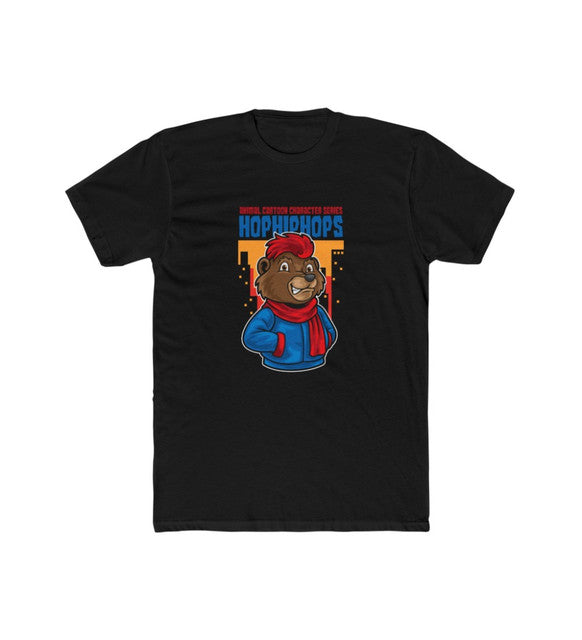 Generic Men's Polyester Printed Round Neck Short Sleeve T-Shirt (Black)