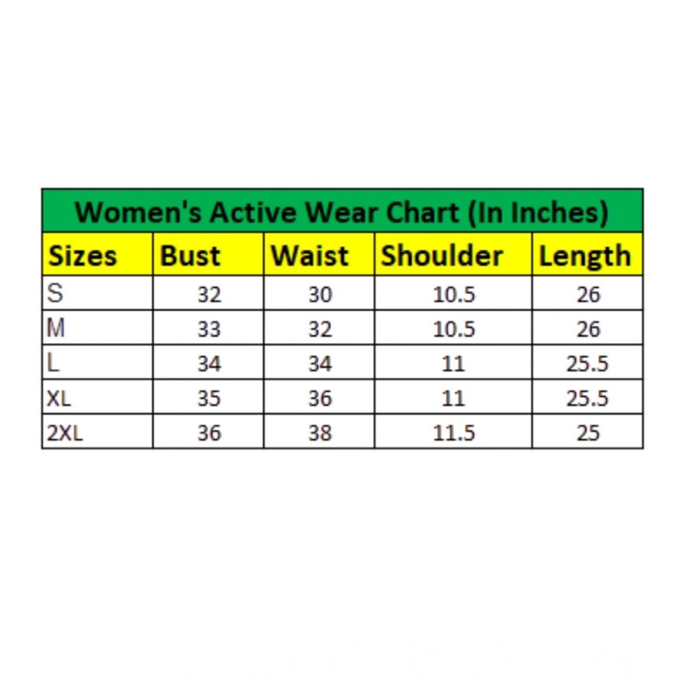Amfyn Women's Polyester Lycra Printed Sleeveless Active Wear (Multicolor)